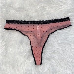 NWOT Gilligan & O'Malley Pink Polka Dot Thong